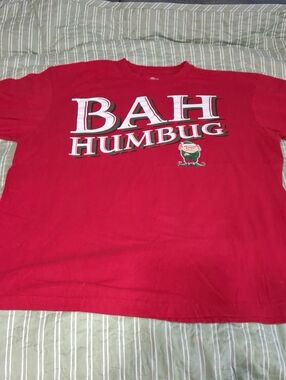 Bah Humbug Red Short Sleeve Graphic Tee